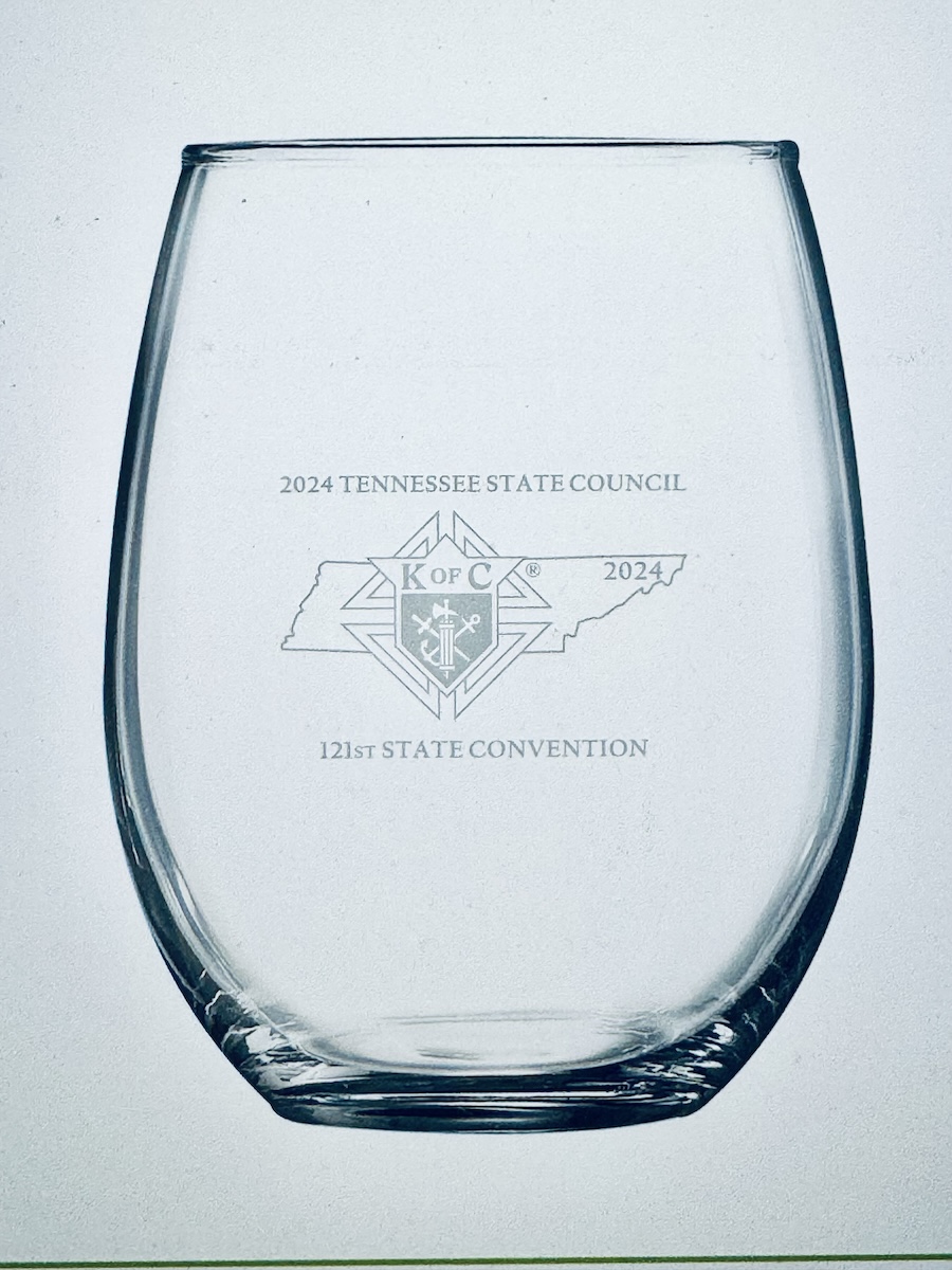 2024 K of C State Convention Wine Glass